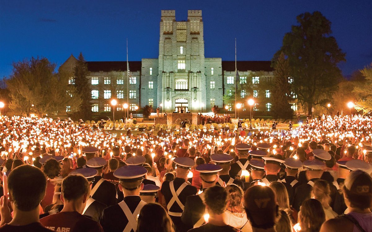 Today, we remember the 32 Hokies who tragically lost their lives, as well as the 17 who were wounded. They will never be forgotten and will forever be missed. We will prevail. We are Virginia Tech.

#VTWeRemember
#neVerforgeT