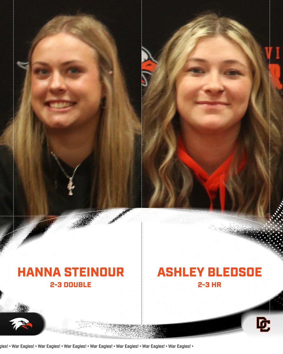 DchsNestCenter's tweet photo. Congrats to @HannaSteinour07  &amp; @ashleybledsoe25  on being named players of the game vs East Forsyth!
@_DCHSoftball @DavieAthletics @daviecountyhs https://t.co/rZIn38sH2e