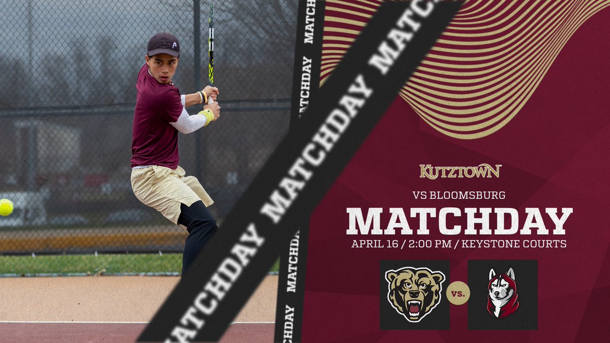 KUGoldenBears's tweet photo. MATCHDAY | What a great day to catch both @KUBearsTennis programs in action at Keystone Courts as they host Bloomsburg today starting at 2 p.m.! #HereYouRoar https://t.co/0YjB6oT2r3