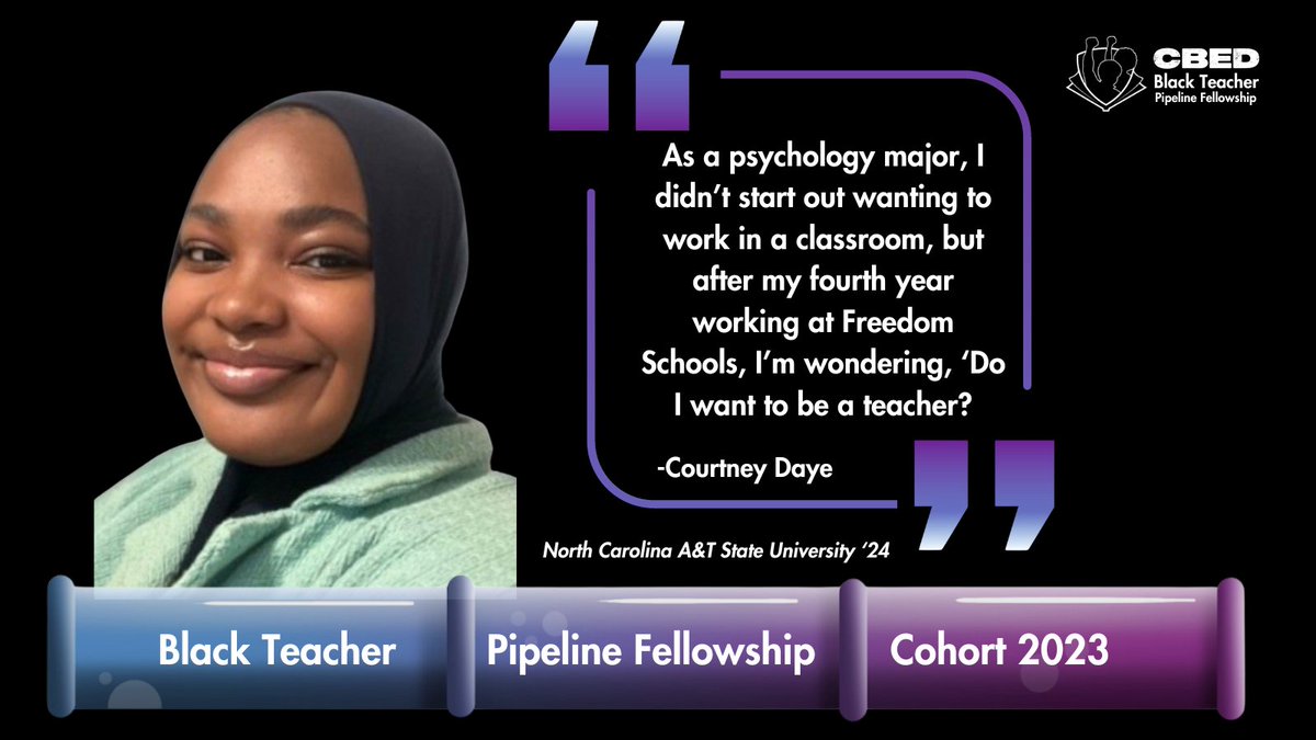 .@CenterBlackEd is currently seeking 25 Black high school seniors & current college students committed to teaching after graduation to apply for the Black Teacher Pipeline Fellowship! Apply before May 20, 2024: lnkd.in/g_CXhjnU #WeNeedBlackTeachers