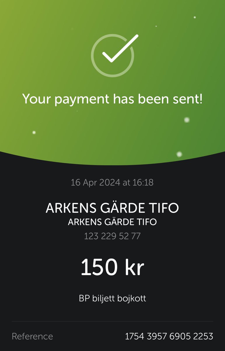 UppsalaB's tweet photo. Swisha pengarna ni tänkte lägga på bortabiljett till BP till Arkens gärde tifo istället. 

Swish: 1232295277 https://t.co/Y7mrLb8wkm