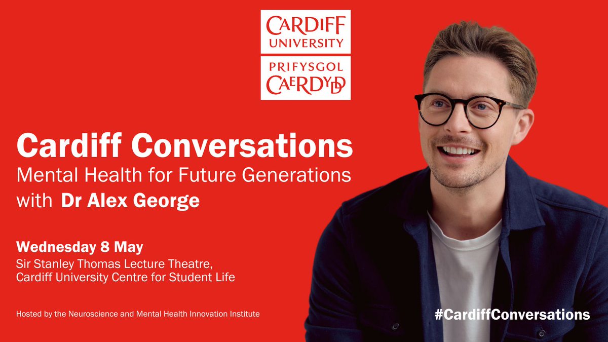 We're excited to announce that Dr Alex George, presenter, best-selling author, and Youth Mental Health Ambassador for @GOVUK will launch our #CardiffConversations series by looking at #MentalHealth for Future Generations. Tickets ⬇️ eventbrite.co.uk/e/mental-healt…
