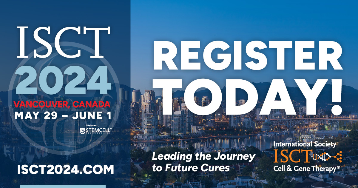 #ISCT2024 brings together delegates from academia, regulatory & industry to discuss research & the greatest challenges in cell & gene therapy. #BioCanRx network researchers, HQP & CSA members receive a 15% discount. Email info@biocanrx.com for the code. isctglobal.org/isct2024/home