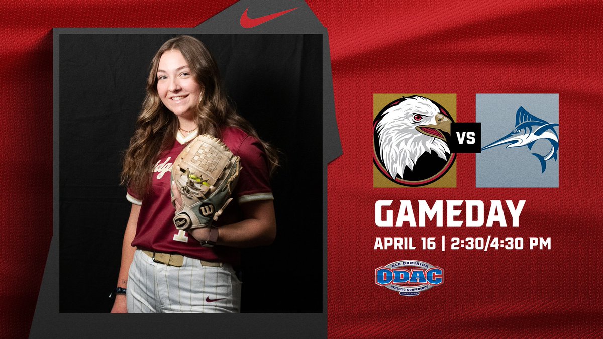 How about a pair of HUGE games for the ODAC landscape this afternoon at the nest for @Bh2oSoftball🦅 🆚 No. 12 Va. Wesleyan ⌚️ 2:30/4:30 PM 📍 Bridgewater, Va. 📈 tinyurl.com/33r7spcu 📺 tinyurl.com/2abhwshx #BleedCrimson #GoForGold