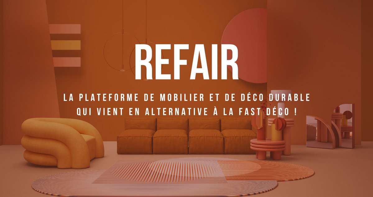 | Nouveau projet à impact environnemental | 🌳 REFAIR est une plateforme de mobilier et de décoration durables qui vient en alternative à la fast déco. En un an c’est + de 40 000 personnes touchées et encouragées à avoir un comportement responsable. wedogood.co/refair/