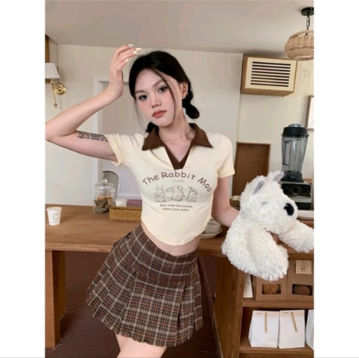 na_thel's tweet photo. เสื้อไหมพรมแขนสั้นคอปก เสื้อลายกระต่ายคิ้วมาก 4สี (M1917) -C
✅99฿
พิกัด🍊
 https://t.co/6IIZIUWiwj https://t.co/7tz5lcZcy3