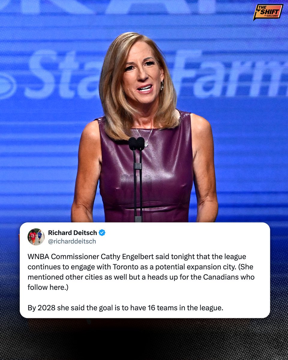 WNBA commissioner Cathy Engelbert says that the league 'continues to engage' with Toronto as a possible expansion city. 👀