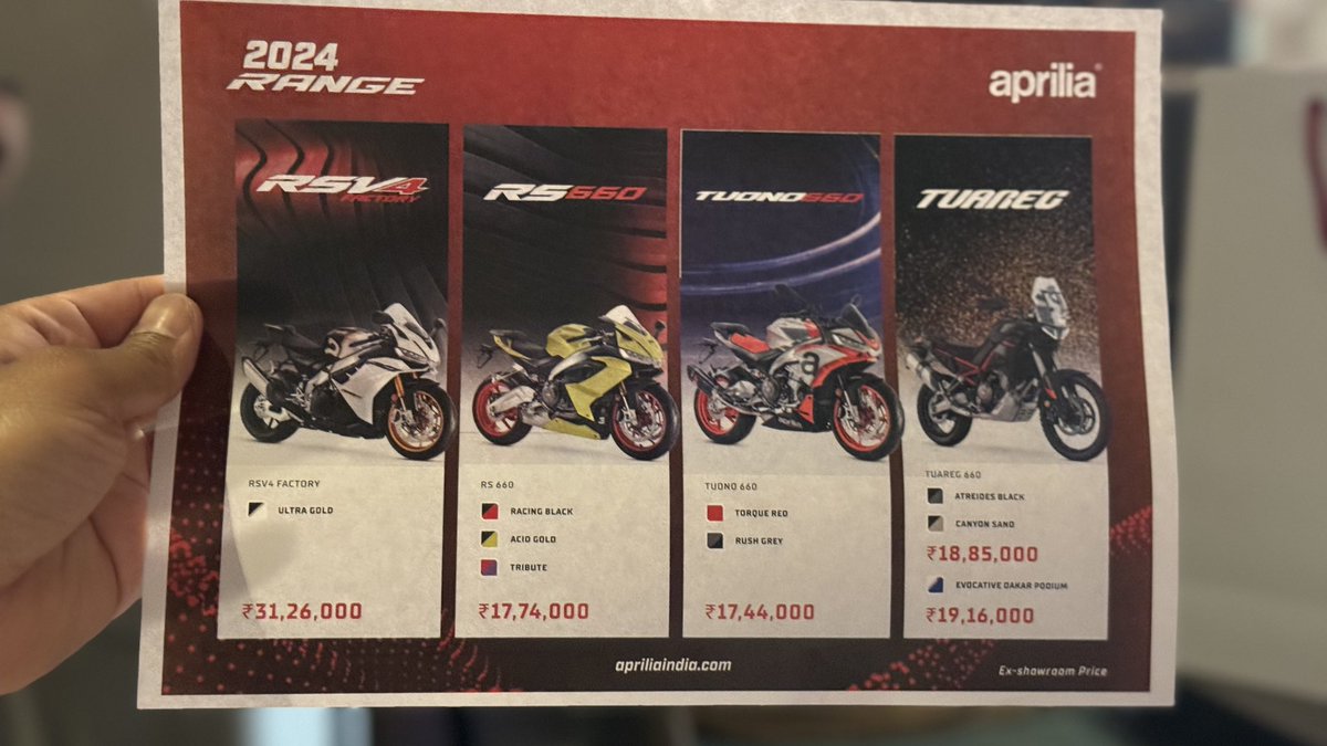 So, which one would you bring home? @ApriliaOfficial @ApriliaIndia