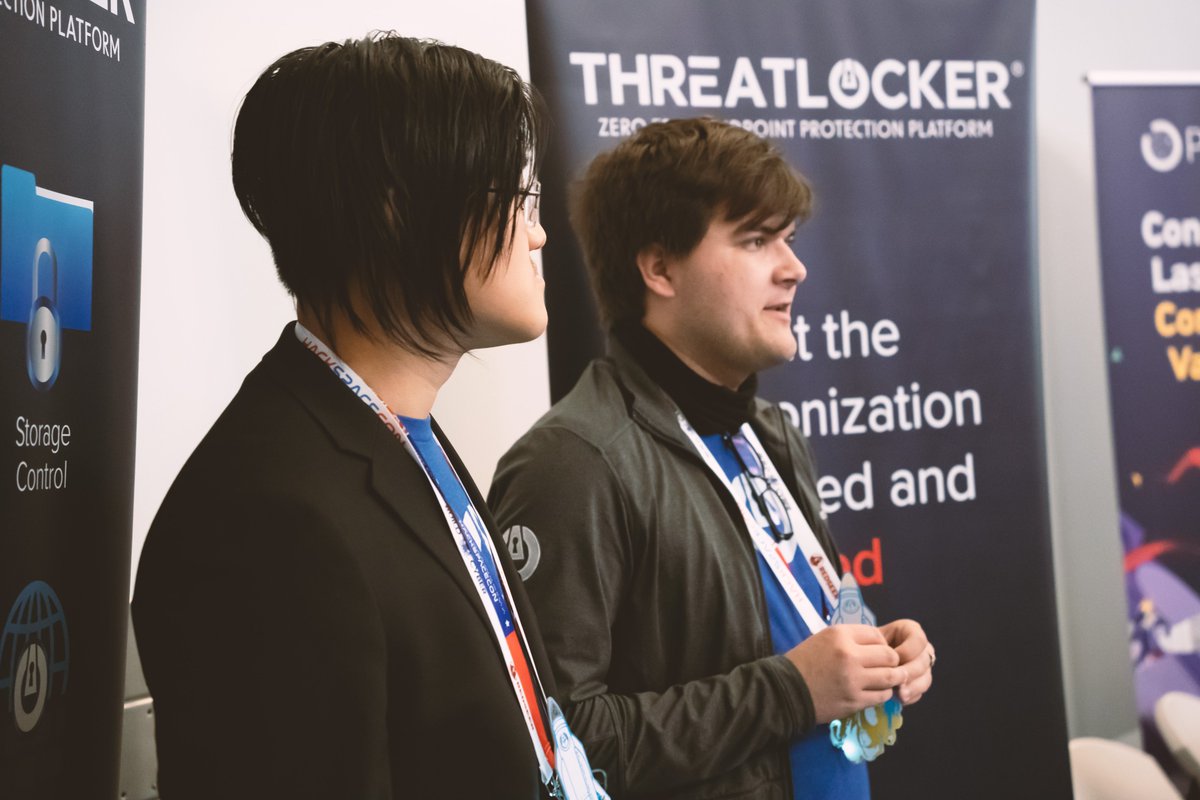 Members of ThreatLocker's Cybersecurity Engineering department attended Hack Space Con over the weekend held at Kennedy Space Center. 🚀 The event featured professional training, workshops, speaker sessions, competitions, and villages focused on the latest developments in