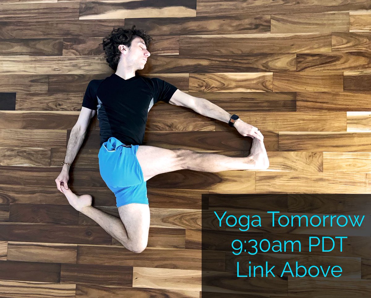 Flow with me tomorrow at 9:30am PDT. 🔺 eventbrite.com/e/trevors-zoom… 🔺 #streamingyoga #onlineyoga #yogateacher #yogaclass #donationyoga #mixedlevelyoga
