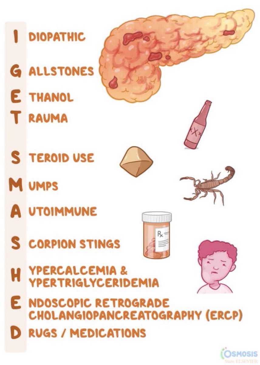 Pancreatitis causes @OsmosisMed #MedEd