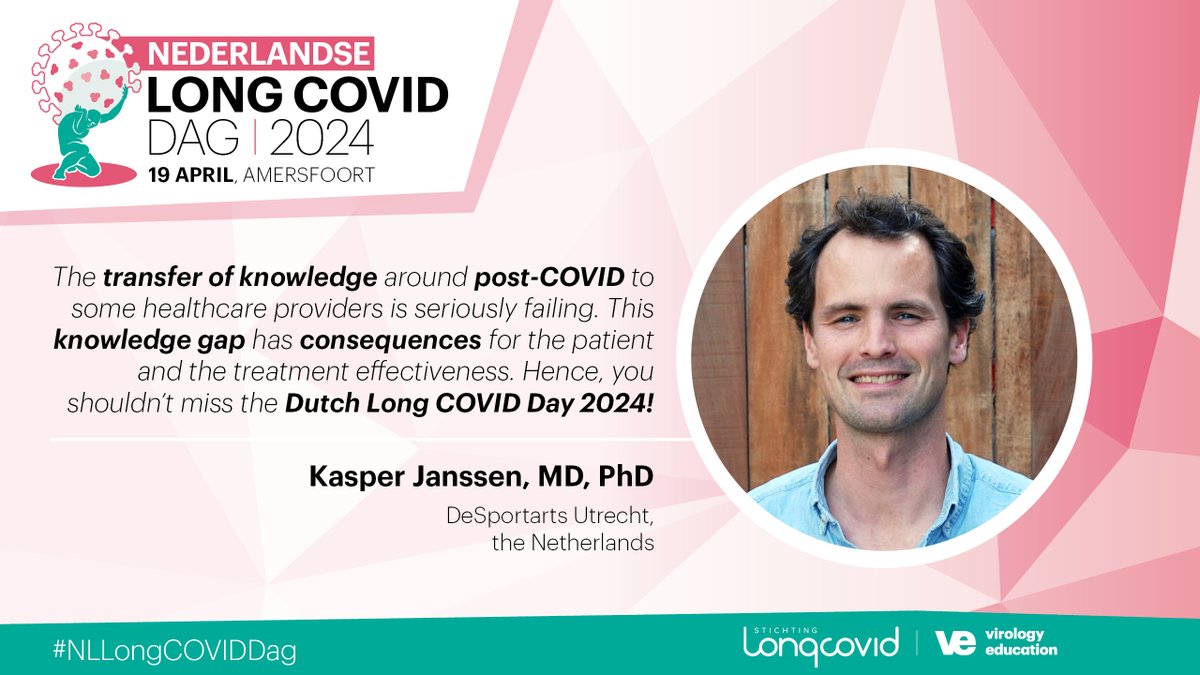 The first-ever #NLLongCovidDag - happening this Friday! Don’t miss the opportunity to learn & connect with the multidisciplinary lineup of experts. Also joining, sports doctor @KasperJanssen shares insights from his practice. Register now 👉 amededu.co/43Y27tP #LongCovid