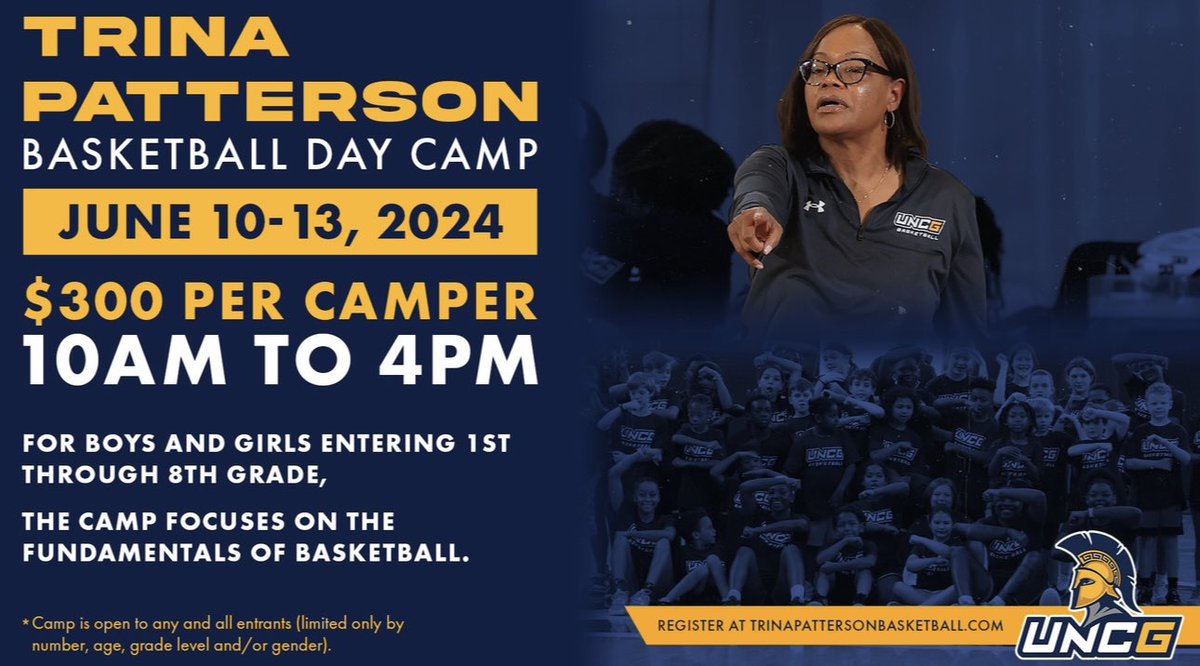 Don’t forget to sign-up for the Trina Patterson Camp!! 🤩

#letsgoG #onepercentbetter