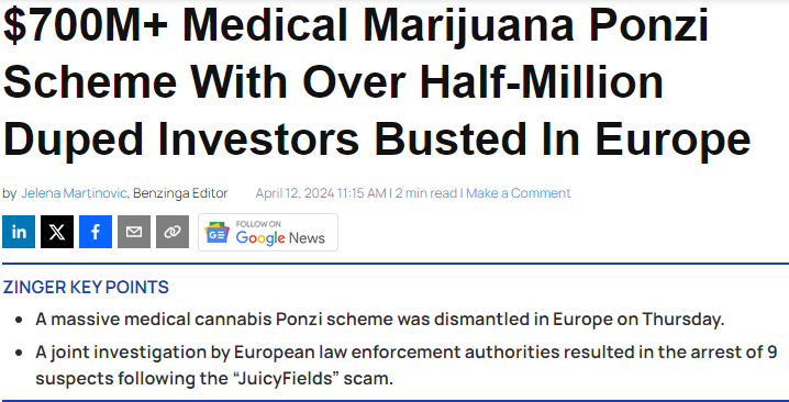 if you're feeling bad about having invested in the US cannabis market