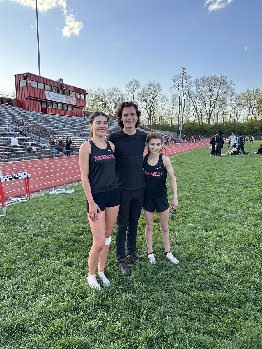 History was made yesterday as Ruby Garner-Valle and Gabby Thiry became the first two girls to break 11 minutes for 3200 meters on the McCaskey Track. Ruby now has the stadium and school record in a time of 10:52.6!! Great job to both ladies!!