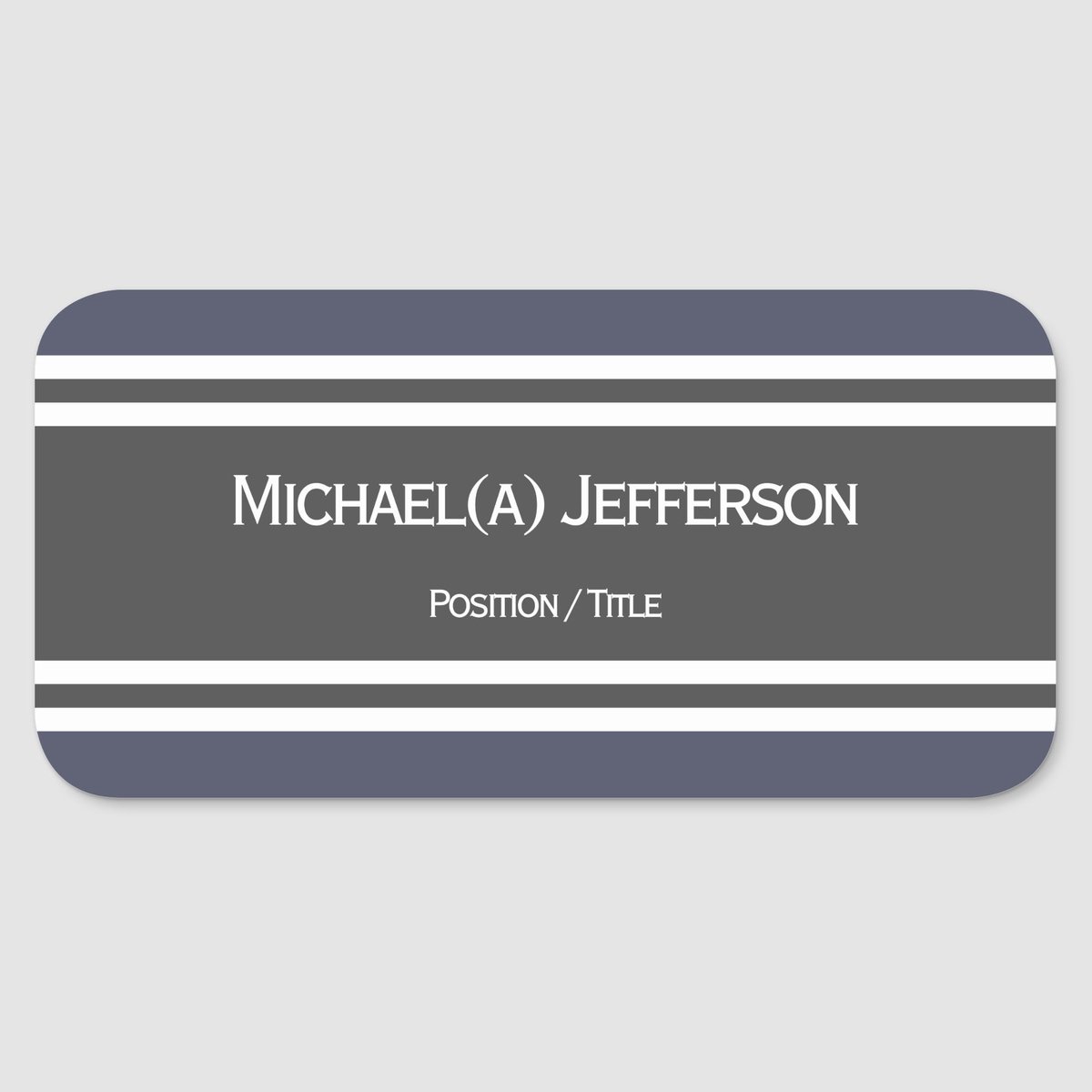Grey Blue Name Tag zazzle.com/moden_dark_gre… Elevate your look with this dark grey and delft blue #nametag or as a #Personalizedgift for #corporate #employees #Professional #identity for every team #nametags Give a #corporategift #zazzlemade #zazzle #BusinessMan #BusinessSolutions