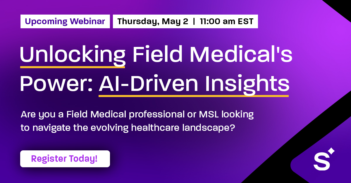 Exciting news for Field Medical & MSLs - Don't miss Sorcero's upcoming webinar exploring how AI can empower your role! Hear from an all-star panel of experts. Register: hubs.li/Q02t08Z-0 #MedicalAffairs #FieldMedical #MSL #AI #Insights