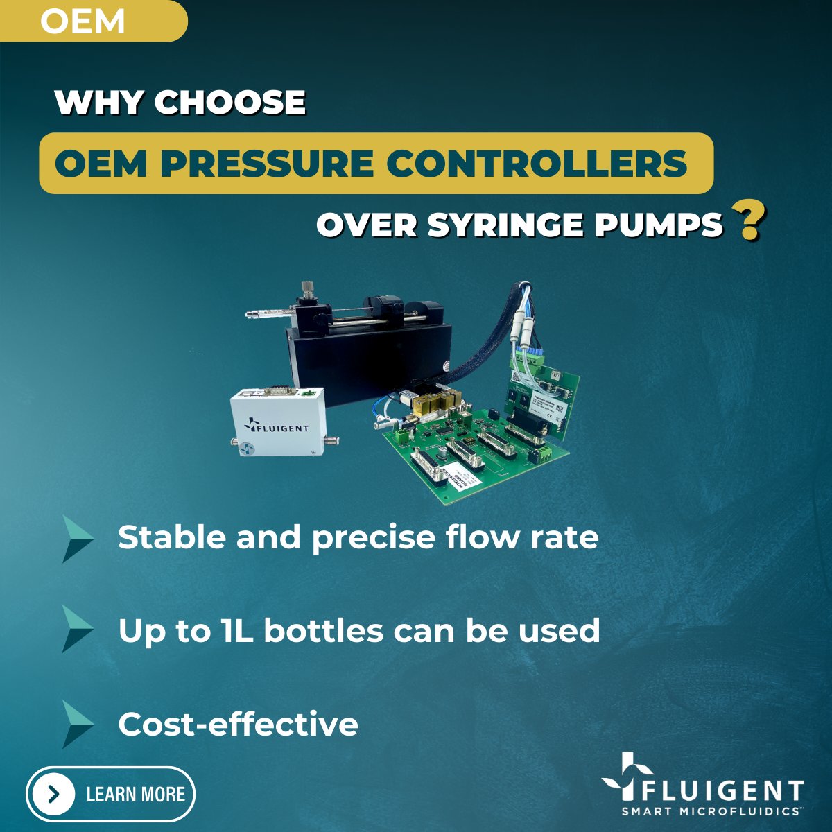 🔬 Why We Recommend Using OEM Pressure Controllers for Your Microfluidic Applications 🔬
 
🔍Learn more: bit.ly/49Dpz0z 
#Microfluidics #Technology #Innovation # PressureControllers