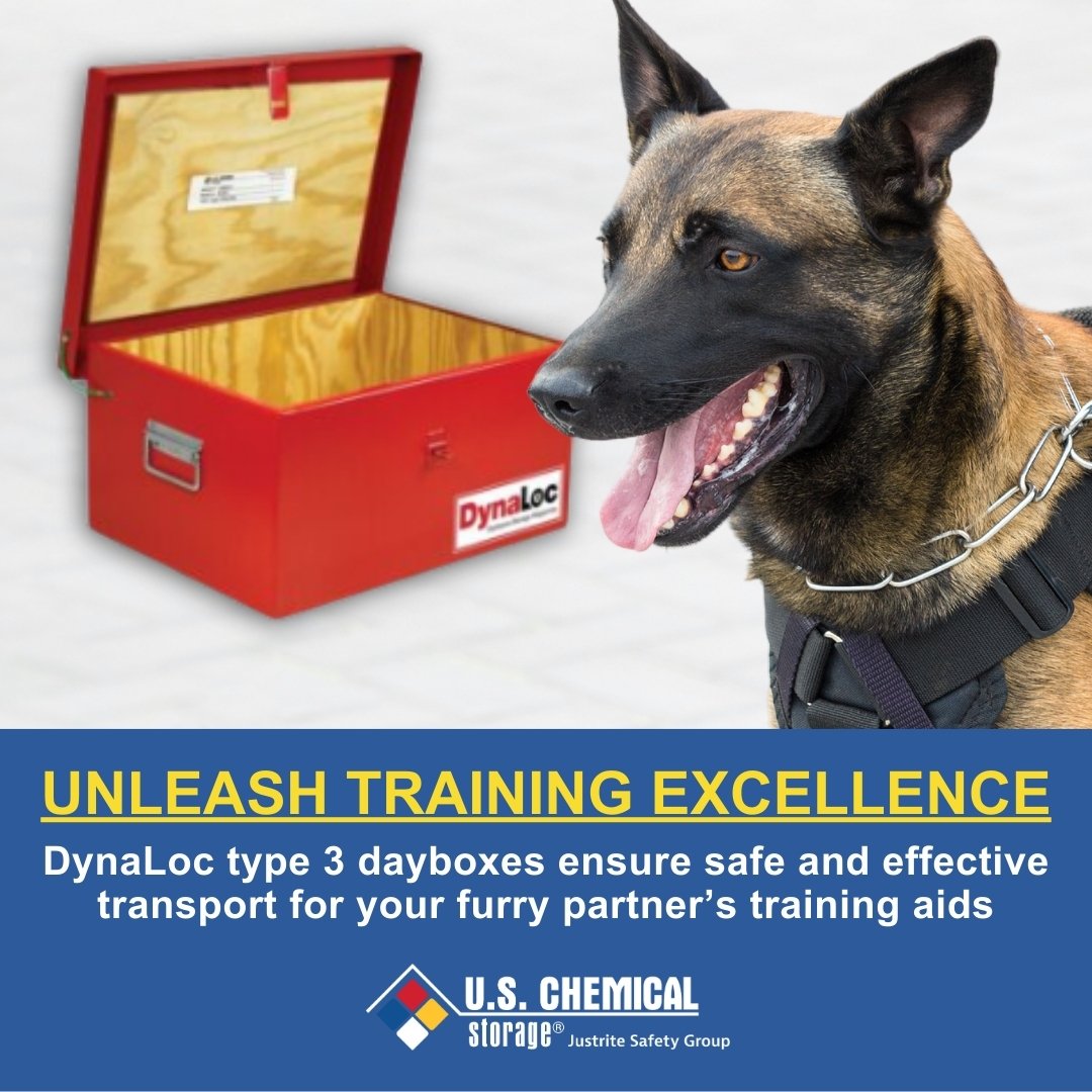 USChem's tweet image. For law enforcement handlers and trainers, DynaLoc type 3 dayboxes ensure safe and effective transport of training aids for you and your furry partners. Contact us today.🐾

hubs.li/Q02t0nFY0

#LawEnforcementTraining #K9Handlers #ExplosiveDetection #PoliceDogs #K9Unit