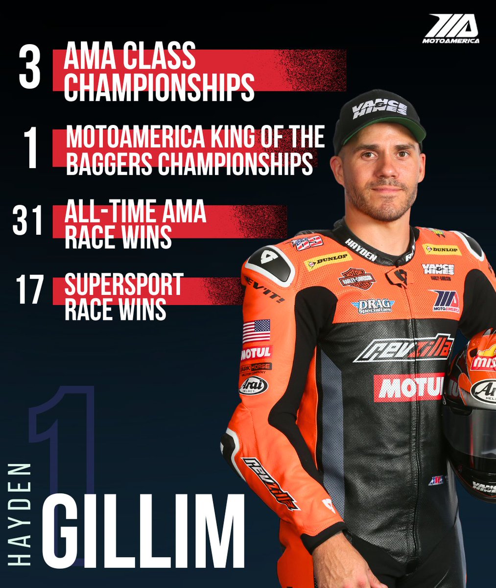 Will Hayden Gillim take another championship this year? #MotoAmerica | #KingOfTheBaggers | #Supersport | #Superbike