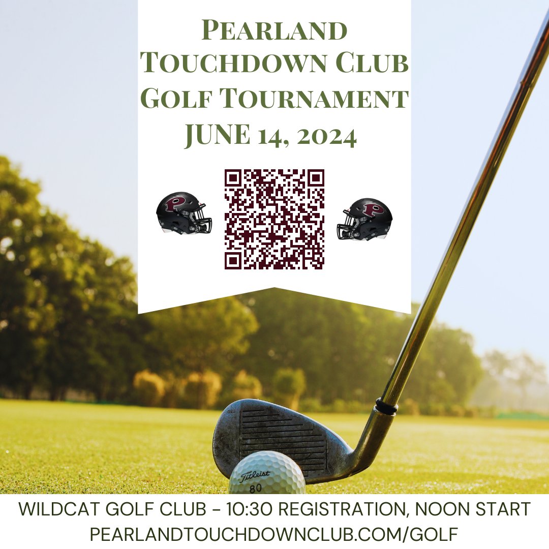 PtcClub's tweet photo. The 2024 Pearland Touchdown Club Golf Tournament is right around the corner! Teams and Sponsorships are still available. Scan the QR code to register instantly or visit https://t.co/4yoSj5G1no for more info. #GoOilers #PTCGolf https://t.co/WvXS2E8W7m