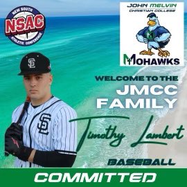 TLambert334's tweet photo. I am excited to announce that I will be furthering my academic and athletic career at John Melvin University. I want thank my family and coaches for all the support. @jmccmohawks @Drake_Angeron 💙💚💙💚⚾️⚾️ https://t.co/0XYgmsA1gn