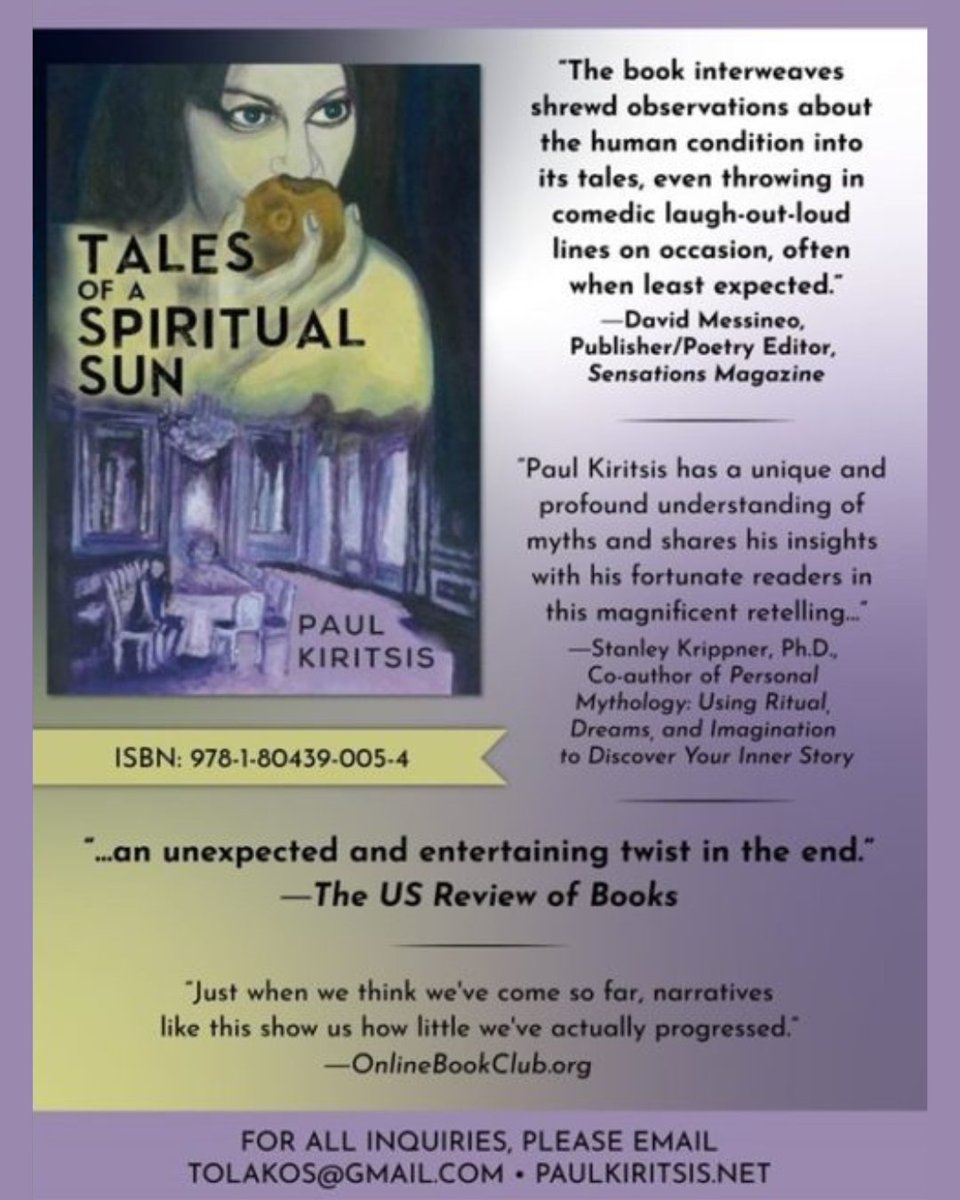 PaulKiritsis's tweet image. Explore fresh perspectives on classical myths like never before, from Eros and Psyche to The Trojan Horse. An enchanting collection awaits.
.
Visit bit.ly/48mNjX1
.
#spiritualsuntales #mythnarratives #bookintro #drpaulkiritsis #shortstories #contextualinsights