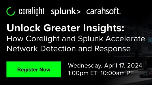 Join Corelight Federal SE Richard Chitamitre, @Carahsoft, and our DoD team tomorrow for a deeper look at how the Corelight + @splunk integration reveals deep visibility into adversarial activity, empowering incident responders and public sector threat hunters to work faster and