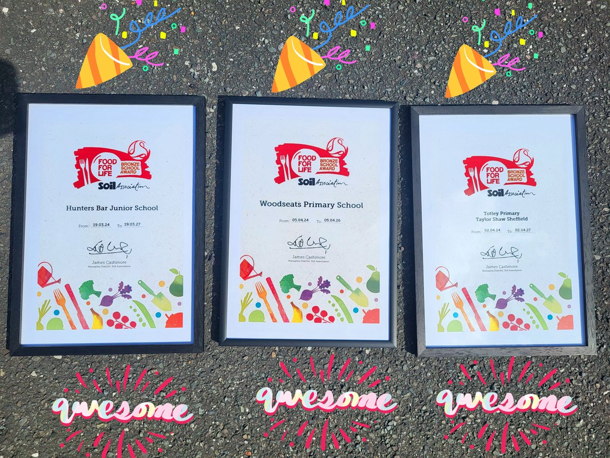 Lovely afternoon - in the sun! - delivering these to our recent @SAfoodforlife awarded schools 🥰 Huge congratulations again to @HB_Juniors, @WoodseatsPri & @TotleyPrimary - you're all amazing & doing fantastic work around food! 👏 👏 👏