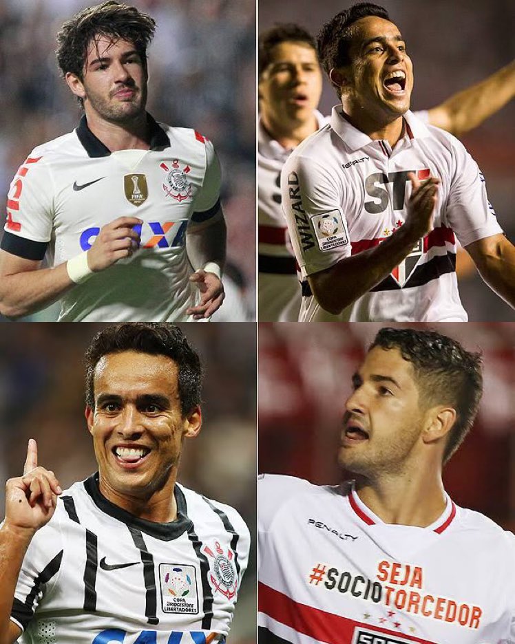 Em 2014, São Paulo e Corinthians trocaram Jadson por Pato. Nostálgico!