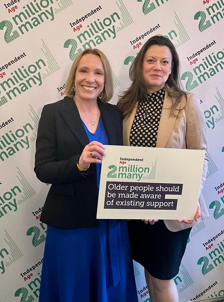 It was useful to drop by the @IndependentAge event in Parliament today to hear more about their work on pensioner poverty.

The #TwoMillionTooMany campaign is important for  North Shropshire, with 26,000 pensioners in my constituency - and many of them really struggling.