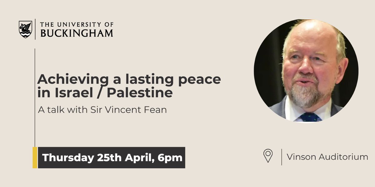 Join our VC Prof @james_tooley in conversation with Sir Vincent Fean next Thursday. As a retired British diplomat who has held key roles including High Commissioner to Malta, Ambassador to Libya, and Consul General to Jerusalem, you don't want to miss it: bit.ly/4b03ESB