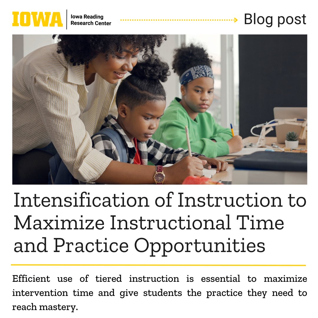 How can teachers maximize instructional time to ensure their students receive sufficient practice opportunities and feedback? Learn some strategies in our recent blog post by Director of Education and Outreach Nina Lorimor-Easley. irrc.education.uiowa.edu/blog/2024/04/i…