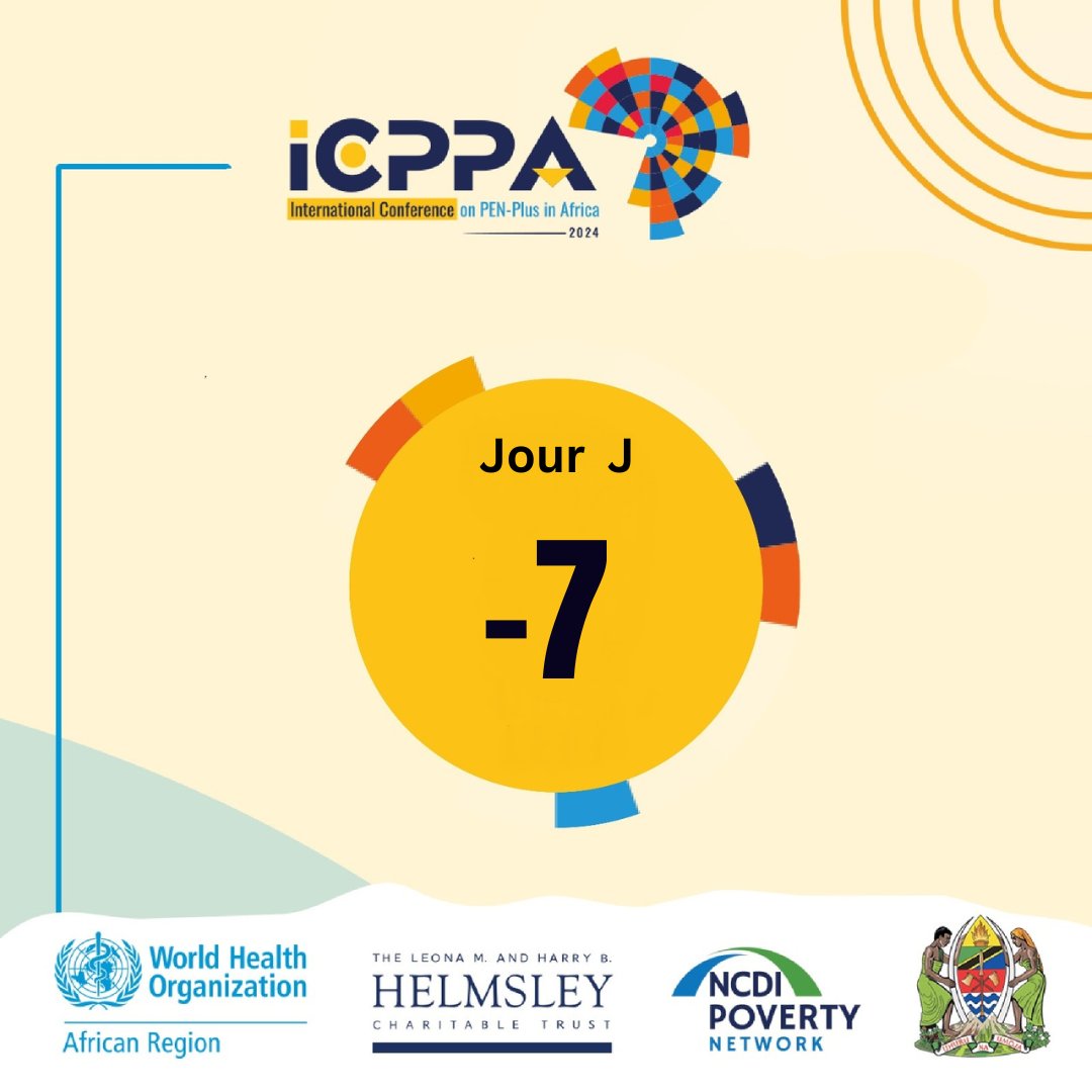 Juste une semaine avant le début de la conférence #ICPPA2024 ! Ne manquez pas nos événements parallèles sur : 🔶le diabète 🔶la drépanocytose 🔶la santé cardiaque 🔶le cancer 🔶la santé bucco-dentaire et de l’oreille. Inscrivez-vous ici👉🏾bit.ly/49CTbeC