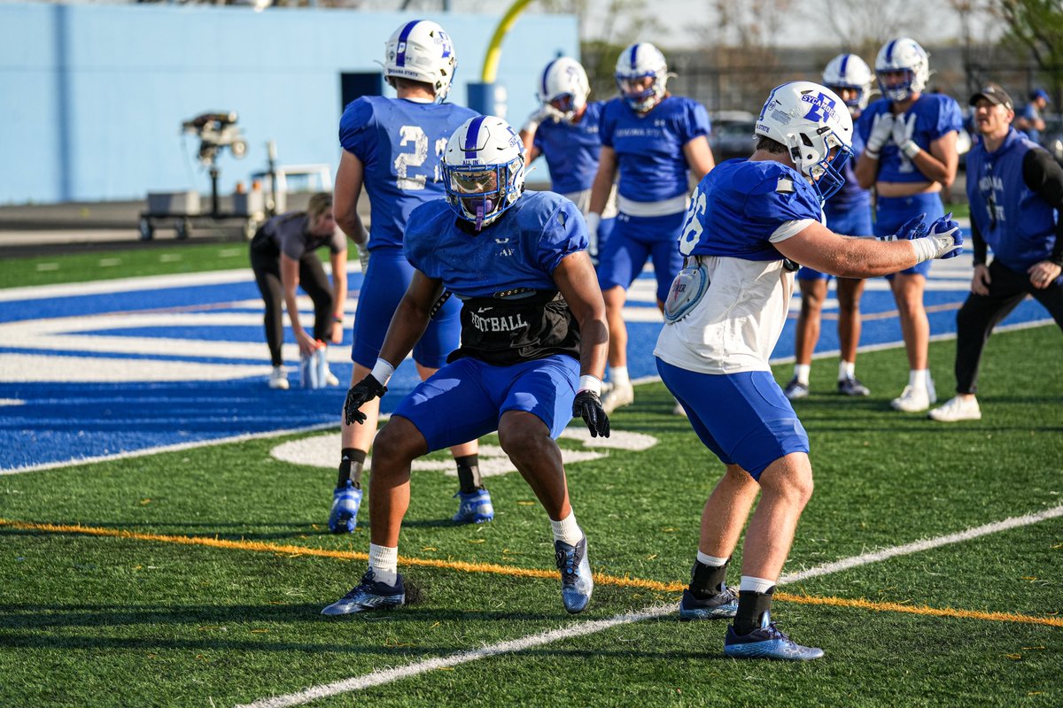 The sun was shining today on another spring day in Terre Haute. It's Football Weather at Memorial Stadium and another day to get better out there on the field! #MarchOn | #LeaveNoDoubt