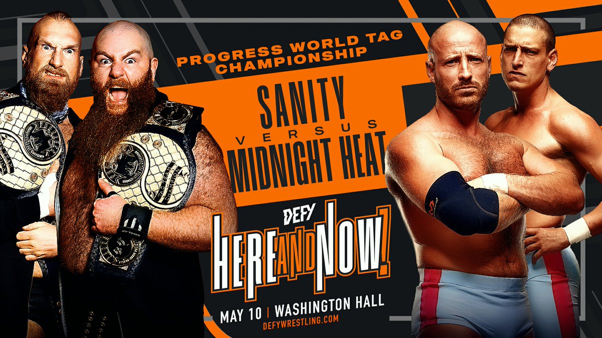 Announced yesterday: Limited number of tickets remain. Don't hesitate and get yours before it's too late! 🏴 DEFY Here And Now FRI, MAY 10 | 8PM | 16+ | Historic Washington Hall 🎟️ DEFYwrestling.com