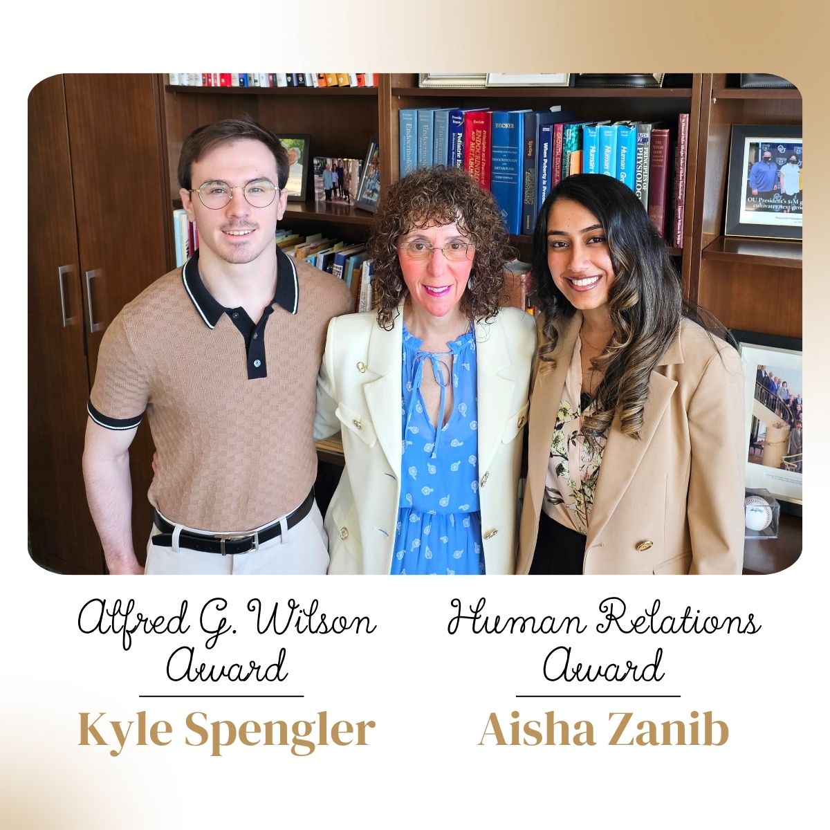 Congratulations to SHS students Kyle Spengler and Aisha Zanib for being honored with prestigous @oaklandu awards! Kyle earned the Alfred G. Wilson Award, Aisha the Human Relations Award. This is a remarkable achievement - we are incredibly proud! #BeGolden #InPurposeForHealth