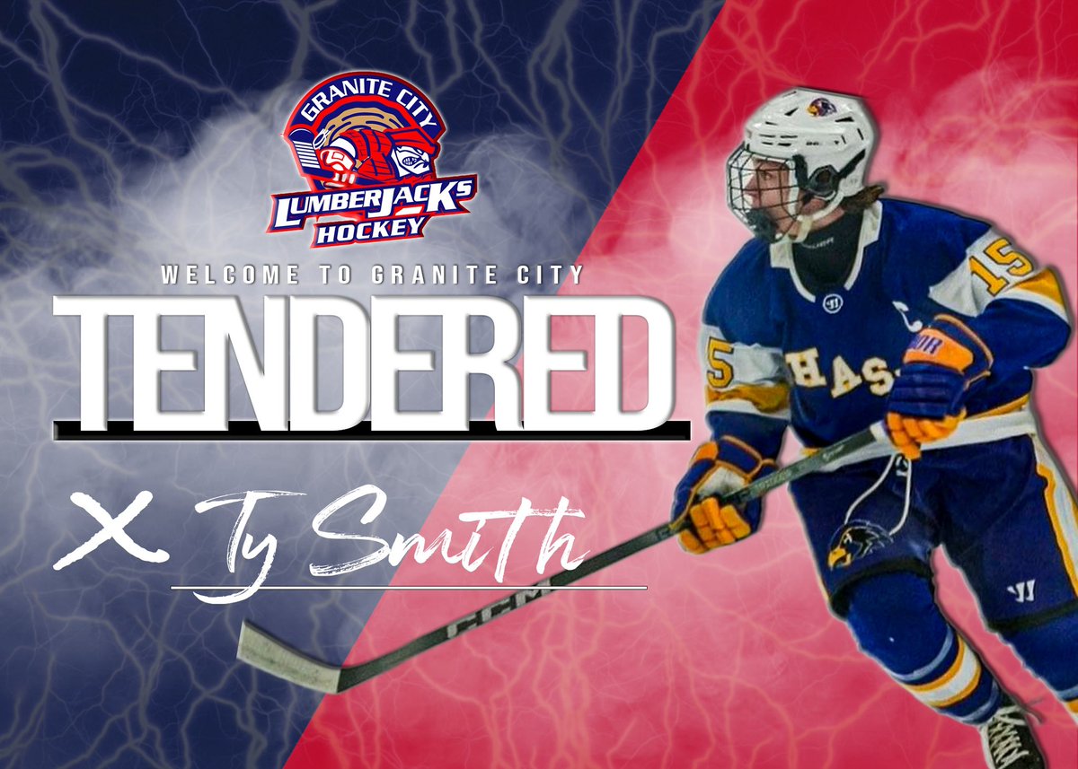 🚨TENDER ALERT🚨 We are excited to announce the tender signing of Chaska HS Forward, Ty Smith! Last year, Smith played for Chaska HS where he posted 12 goals and 17 assists in 27 games. Head Coach DJ Vold had this to say about Smith signing with the Jacks, “Ty came and skated