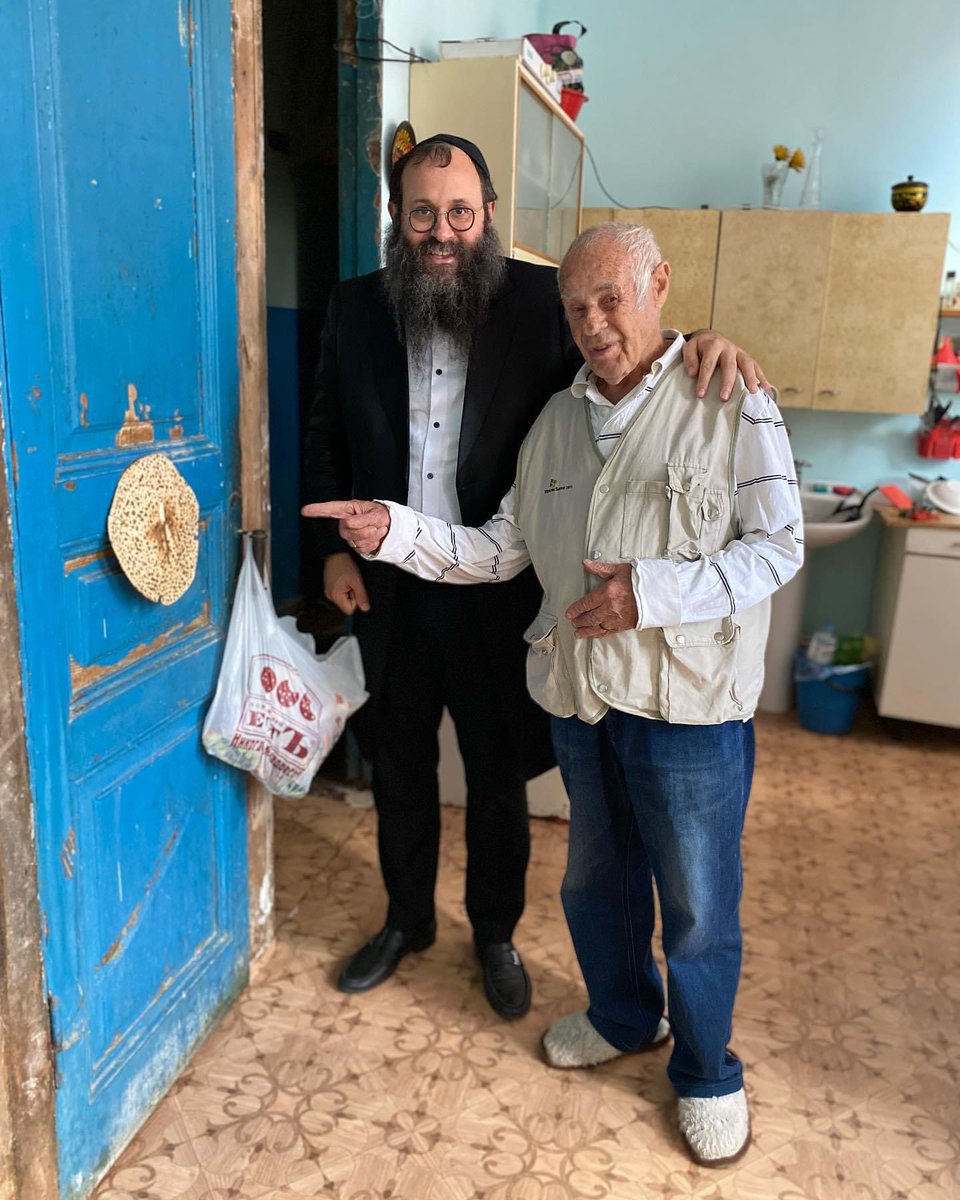 “When the community gave me matzah last year, I had one piece left over. So I decided to hang it up as a constant reminder of gratitude for the opportunity to live as a free Jew.” “You see, my grandfather lived in this same apartment when the Nazis occupied Rostov. He was