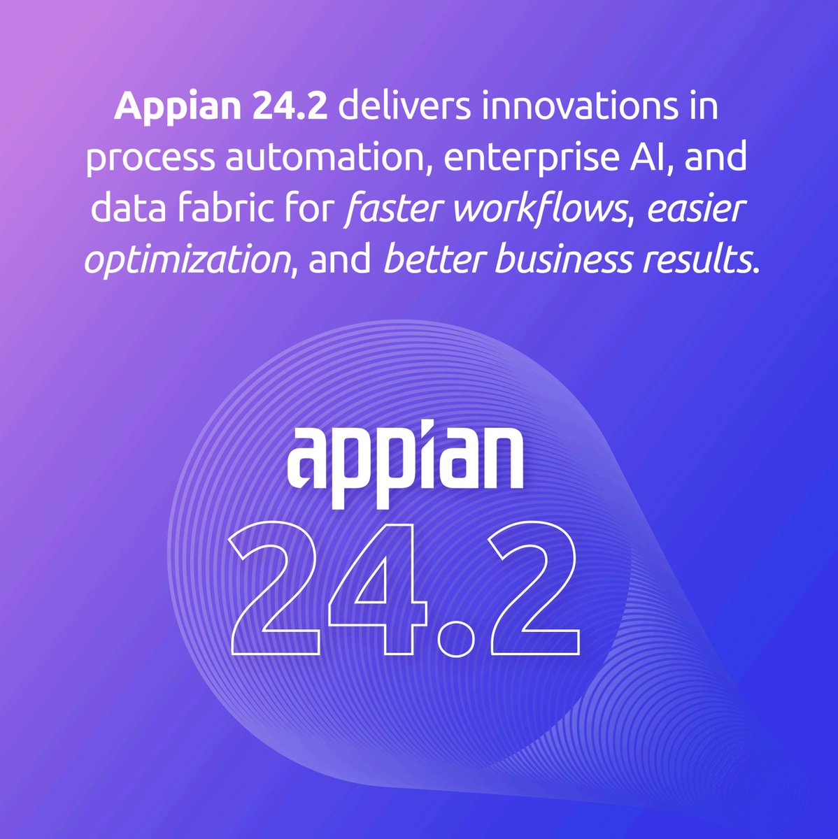 Appian's tweet photo. Appian 24.2 is almost here! π«
Our latest version introduces Process HQ, a combination of process mining and enterprise AI unified with the Appian data fabric. Itβs the perfect feature to enable data-driven decisions and process improvements
#AppianWorld #OrchestrateChange https://t.co/ag7pCWzrDj