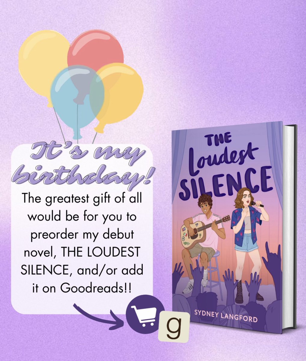 I’m 21 today!! 🥳 The very best gift y’all could give me would be preordering my debut YA novel, THE LOUDEST SILENCE, and/or adding it on Goodreads! 🔗 in bio 👀 Life is wild. Being a (freshly) legal adult is wild. But I can’t wait to see what adventures 21 has in store🥰