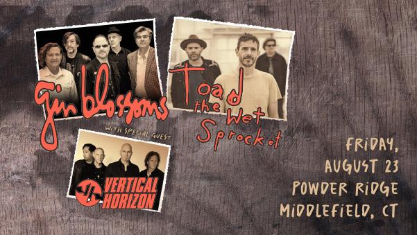 Listen to Storm N. Norman all this week for your chance to win tickets to the @ginblossoms  and @ToadWetSprocket with special guest @VerticalHorizon at @powderridgepark in Middlefield August 23rd! Contest Line: 800-WEBE-108