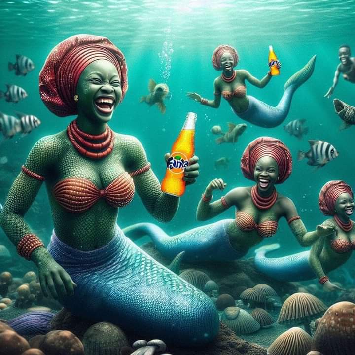 Nigerians play too much 😂🤣 So Mami water or mermaid 🧜‍♀️ now drink Fanta with joy 😂🤣