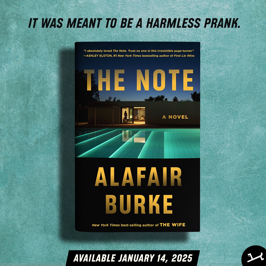 alafairburke's tweet photo. Cover reveal time!  So excited to show you the jacket for THE NOTE, a story of three longtime friends whose girls weekend to the Hamptons goes terribly wrong.  Learn more (and, ahem, pre-order) here. https://t.co/UF2uOu7IHH https://t.co/5zYFkuUgDt