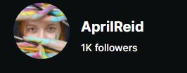 Well… this just happened! 4 months solely on Kick and we’ve hit 1k… @RazorrazorRedd youre the main one i have to thank, plus your insane community… and of course everyone else too! PRINT GIVEAWAY ON MONDAY!!! kick.com/AprilReid @KickCommunity @KickStreaming