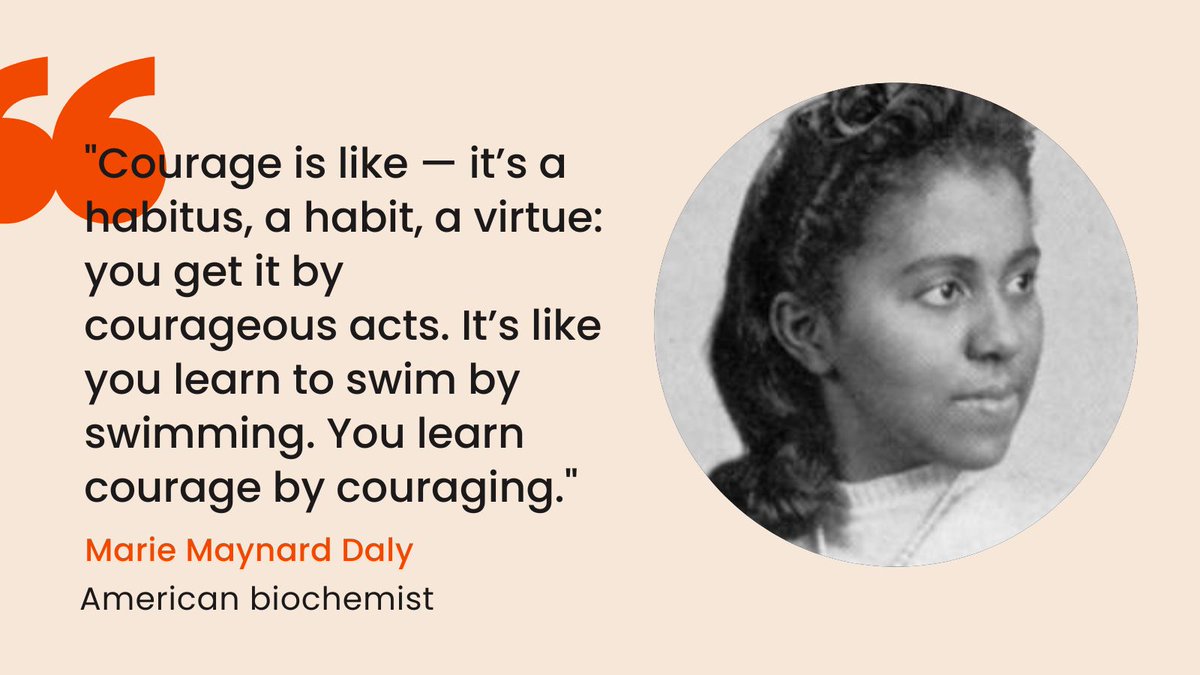 Quote of the day by Marie Maynard Daly—the first African-American woman to earn a US chemistry doctorate—who was born on this day in 1921. #WomenInScience #WomeninSTEM