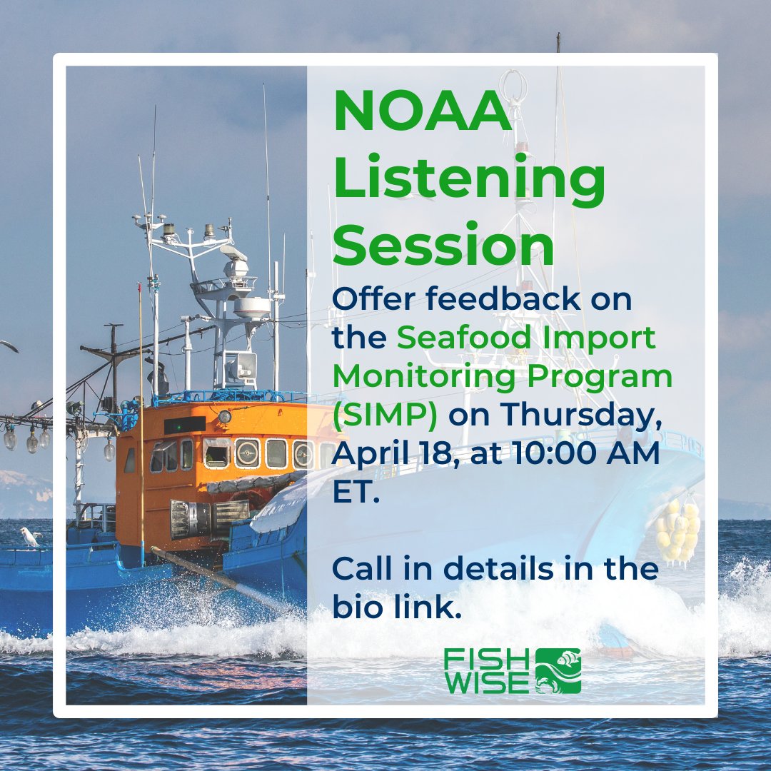 Join the final public @NOAA call to collect stakeholder feedback on the Seafood Import Monitoring Program this Thursday at 10:00 AM ET. Dial-in details: fisheries.noaa.gov/event/webinars…