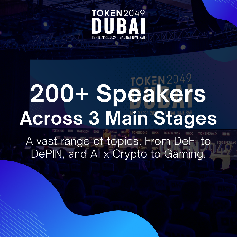 token2049's tweet photo. In just 2 days, the global crypto community will meet at the majestic Madinat Jumeirah for #TOKEN2049 Dubai, 18-19 April. 

Expect sunny skies, buzzing vibes, and 10,000 attendees converging for 2024's biggest crypto event so far.

A sneak peek of what we have in store for you 👉