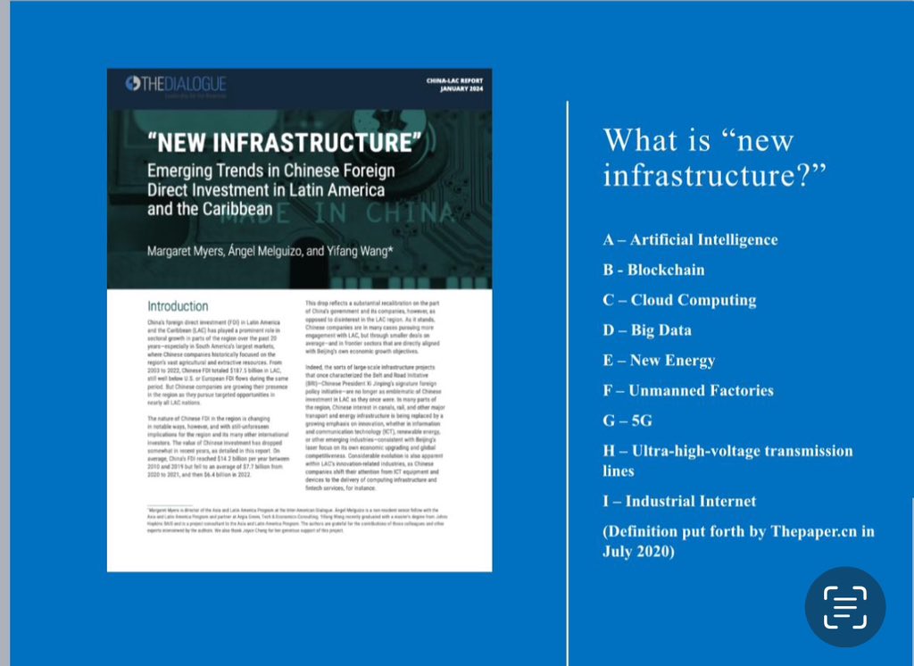 La nueva infraestructura que definió China 🇨🇳 cómo inversiones estratégicas. Estudio de @angelmelguizo @MyersMargaret @The_Dialogue thedialogue.org/analysis/new-i…