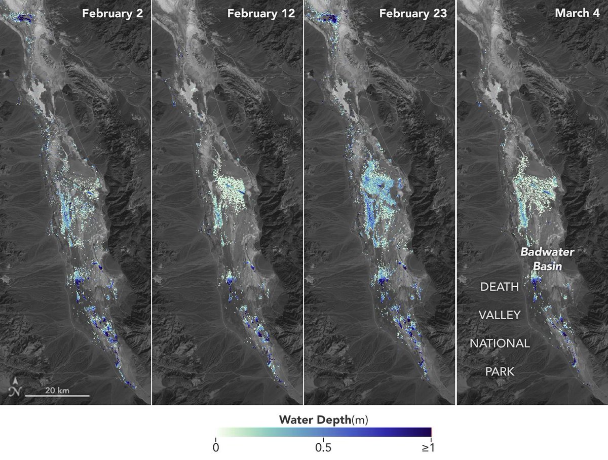 SWOT Satellite Helps Gauge the Depth of Death Valley’s Temporary Lake #satellitedata #remotesensing #waterdepth #hydrology
jpl.nasa.gov/news/swot-sate…